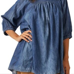 NWOT Free people memories of you denim tunic